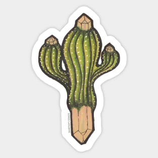 Cactus with crystal roots 6 Sticker